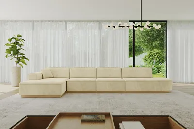 Produktbild von ALTDECOR Ecksofa in L-Form IREA-L3-v2 412x165x80 cm Beige Corner Sofa Eckcouch Couch Wohnlandschaft Cauchsofa