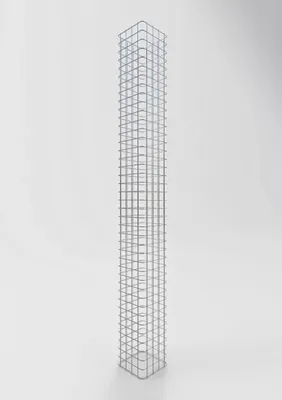 Obrázek produktu pro Obdélníkový žárově zinkovaný gabionový sloupek, 22 cm x 22 cm, výška 200 cm, MW 5 cm x 5 cm