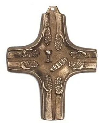 Produktbild von Wandkreuz Hände Bronze 9,5 cm
