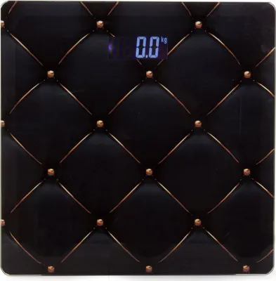 Image de Verk 17097 Pèse-personne numérique en verre LCD 180Kg/100g noir et or