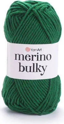 Produktbild von YarnArt Merino Bulky 338 Dunkelgrün – Weiche, Warme & Hochwertige Strickwolle für Winterprojekte