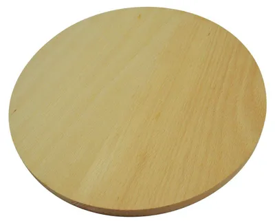 Image de Plateau à pizza rond, planche à découper en bois, plateau de service pour pizza, bois massif – 45 cm