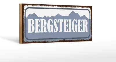 Produktbild von Holzschild Hinweis 27x10cm Bergsteiger
