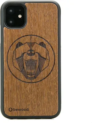 Image de Étui en bois pour iPhone 11 OURS MERBAU