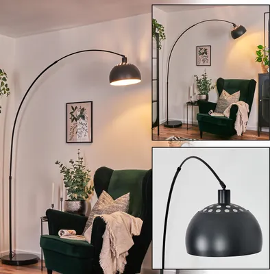 Produktbild von Gavirate Stehlampe aus Metall mit Marmorfuß in Schwarz/Weiß