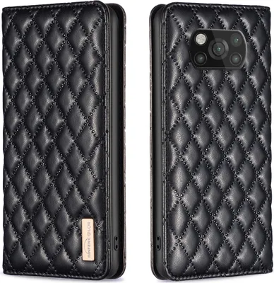 Produktbild von Xiaomi Poco X3 Hülle, Elegant Bookstyle Flip Leder Kartenfächer Schutzhülle mit Ständer für Xiaomi Poco X3 Pro / X3 NFC Schwarz