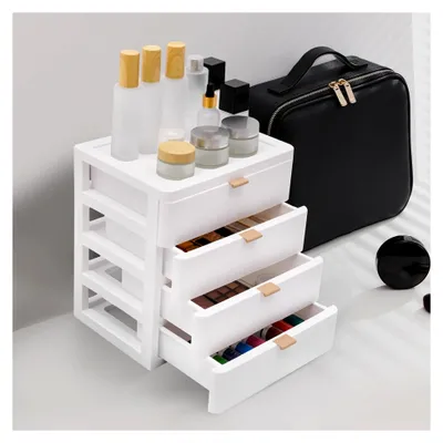 Produktbild von Schreibtisch Organizer mit Schublade - Multifunktionale, platzsparende Aufbewahrungsbox für Büro und Schule