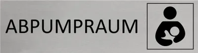 Produktbild von CombiCraft Aluminium Türschild Abpumpraum 165x45mm mit 3M-Tape