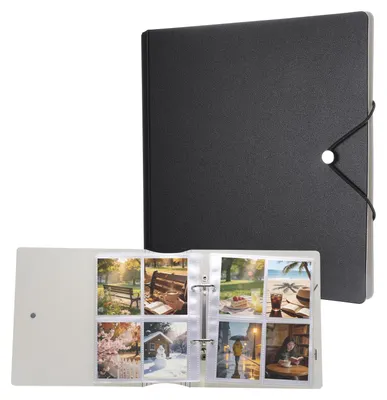 Mini-Fotoalbum, 100 Fotos, 7,6 x 10,2 cm, schwarz
