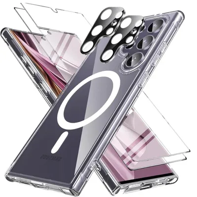 Produktbild von 5in1 für Samsung Galaxy S24 Ultra 2X Schutzglas 2X Kameraschutz Case Cover Display Kamera Screen 9H
