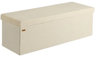Produktbild von Bank Beige Cord 114x38x38cm MDF faltbar