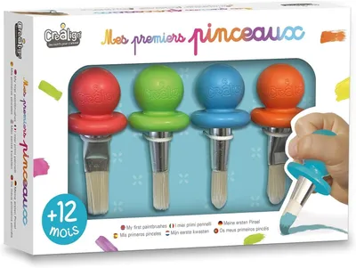 Produktbild von Pinsel Set, 4-teilig, ergonomische Griffe, für Kinder ab 1 Jahr, Malzubehör
