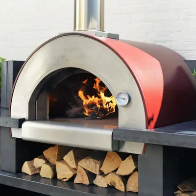 Immagine prodotto di Forno a legna per pizza da esterno a cottura diretta in acciaio