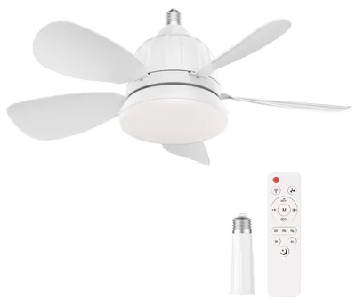 Deckenventilator mit Licht, 60 cm, weiß, leise, Fernbedienung