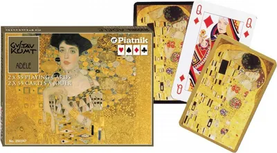 Image de Piatnik 250347 Klimt Adele, Rouge et noir Or Rouge et noir