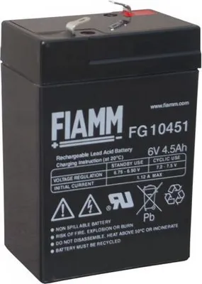 Produktbild von Fiamm FG10451 6V 4,5Ah Blei Vlies Akku Blei Akku AGM