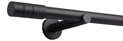 Obrázek produktu pro Deco-Raum záclonová tyč na míru Styl černý matný koncový válec 25 mm - 60 cm