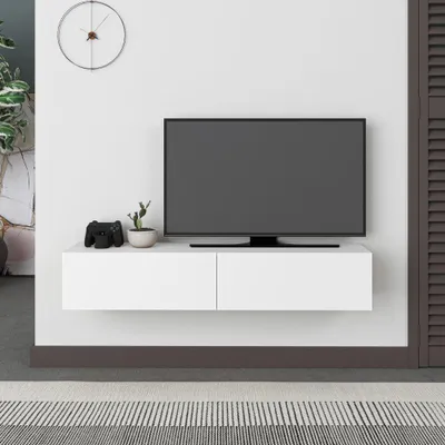 Immagine prodotto di Mobile porta TV sospeso ante a ribalta Francy colore bianco 135 cm