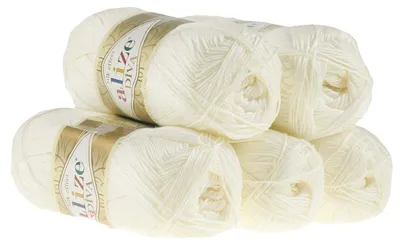 5 x 100g Strickgarn ALIZE DIVA - Häkelgarn Wolle Sommer Stricken Häkeln