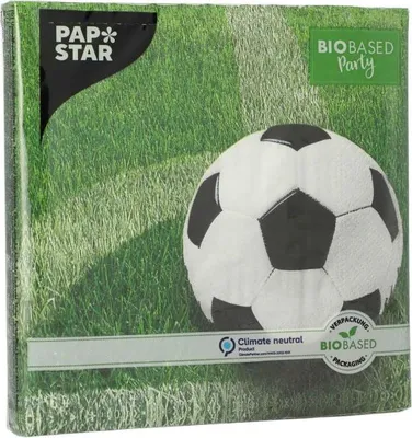 Produktbild von Papstar Football, Schwarz, Grün, Weiß, Seidenpapier, Abbildung, 51 g/m², 330 mm, 330 mm