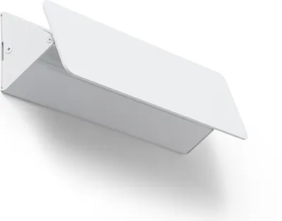 A white LED wall light mounted on a white background.