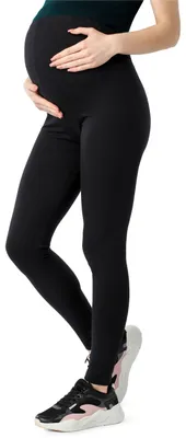 Image de Legging de grossesse long pour femme Be Mammy en Coton BE20-283 (noir, L)