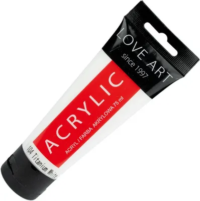 Immagine prodotto di LOVEART pittura acrilica 75ml - bianco titanio 104 - bianco titanio