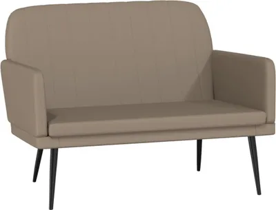 Obrázok produktu pre vidaXL Lavica Cappuccino-Brown 107x80x81 cm Imitácia kože