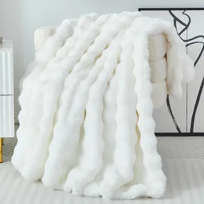 Productafbeelding van Zachte Fleece Deken met Schattig Konijnmotief