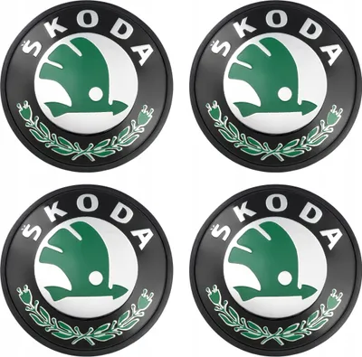 Obrázok produktu pre Krytky ŠKODA 56 mm lesklá čierna