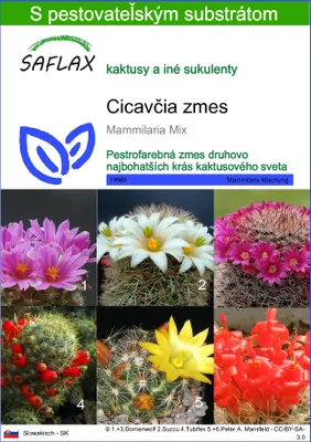 Obrázok produktu pre SAFLAX - Cicavčia zmes - Mammilaria Mix - 40 Semená - S pestovateľským substrátom bez klíčkov