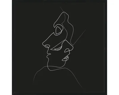 Produktbild von Gerahmtes Bild Two face 53x53 cm
