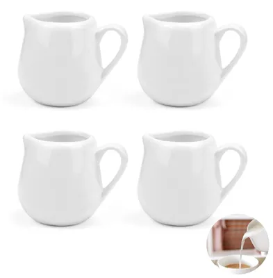 Immagine prodotto di Solidchoice - Set di 4 piccole brocche in Vetroceramica per il latte, capacità 50 ml