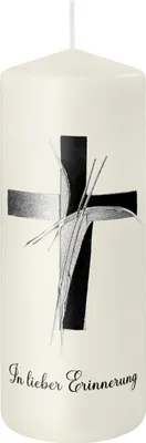 Produktbild von Trauerkerze "In lieber Erinnerung" Elfenbein 200 x Ø 78 mm
