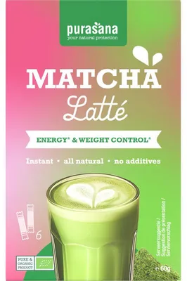 Image de Purasana Matcha Latté Oploskoffie 60g – Le plaisir du matcha naturel, rapide et délicieux