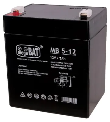 Produktbild von MB 5-12: MB 5-12: VRLA-Batterie MB 5-12 (90/70/101 mm)