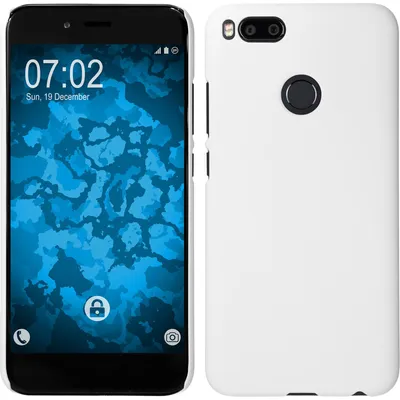 Produktbild von PhoneNatic Case kompatibel mit Xiaomi Mi 5x / Mi A1 - Hülle weiß gummiert Hard-case Cover