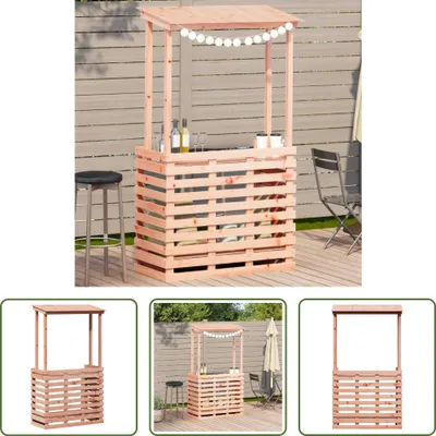 Produktbild von The Living Store Gartenbar mit Dach 112,5x57x195,5 cm Massivholz Kiefer
