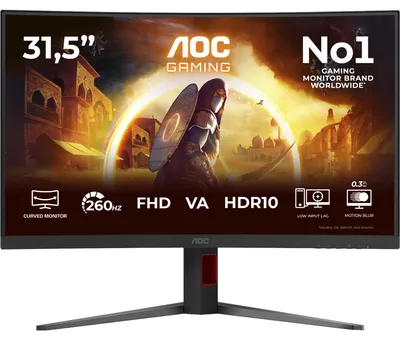 Produktbild von AOC G4 C32G4Z, 80 cm (31.5"), 1920 x 1080 Pixel, Full HD, LCD, 4 ms, Schwarz, Rot