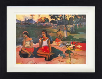 Produktbild von Paul Gauguin Gerahmtes Bild Mit Edlem Passepartout | Wand-Bilder | Im Bilderrahmen - Nave Nave Moe, Süße Träume, 1894 (30 x 40 cm)