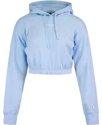 Productafbeelding van Champion Small Logo Korte Trui met Capuchon voor Dames (maat M, lichtblauw)