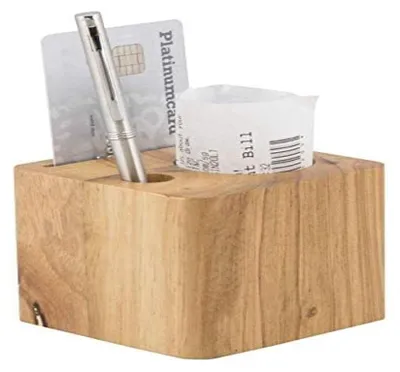 Rechnungsblock aus Massivholz, 7 x 8 x 8 cm
