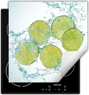 Produktbild von DarHaus Herdabdeckplatte 50x52 cm Anti Rutsch Matte Aufrollbar, Wasser - Limette