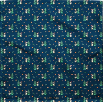 Produktbild von Mr. & Mrs. Panda Bandana Pinguin Weihnachtsbaum S - Blau - Geschenk, Haarband, Weihnachten, Hundehalstuch, Stirnband, Kopftuch, Winter, Haartuch