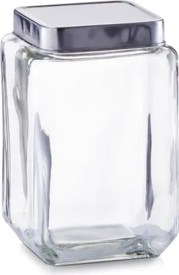 Immagine prodotto di Contenitore di conservazione Zeller, vetro/acciaio inossidabile, 11x11x22.5 cm, 2 l, trasparente