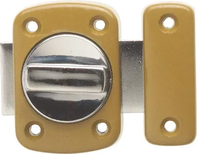 Image de Verrou à bouton Alouette pour porte intérieure, 30mm, acier, époxy bronze - THIRARD