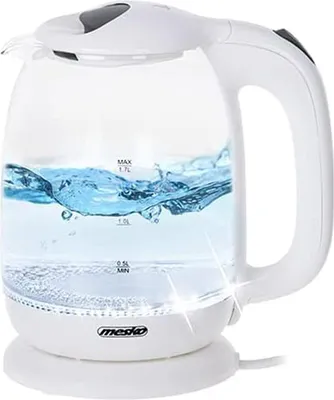 Image de Mesko Réchaud en verre 1,7L Eclairage LED, 2200W, Arrêt automatique