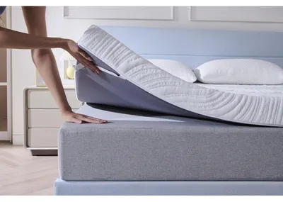 Image de Surmatelas 160 x 200 cm, en mousse à mémoire de forme avec gel, épaisseur 10 cm, fermeté H3/H4