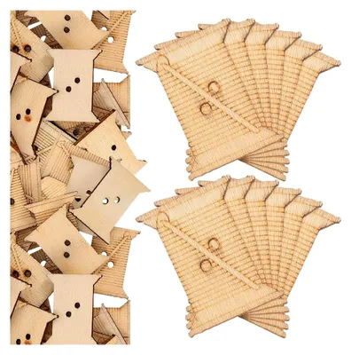 Produktbild von 50 Stück Große Holz-Garnspulen für Strick- und Stickzubehör