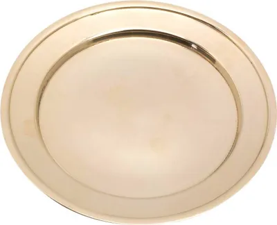 Produktbild von Kerzenteller rund Ø11cm Messing Gold Gebürstet Untersetzer poliert Dekoration